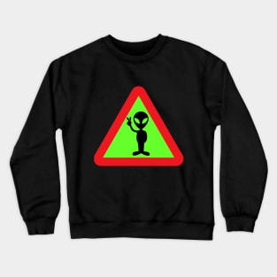 Warning Aliens Crewneck Sweatshirt